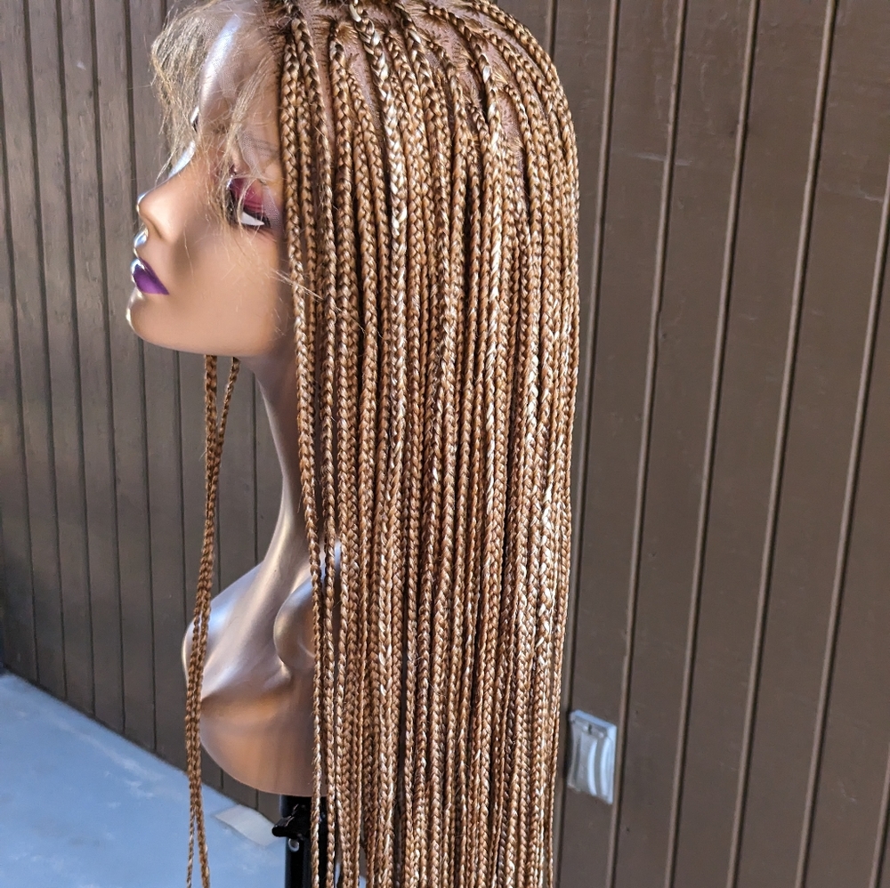 360 full box braids wig  lace wig